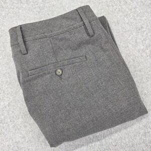 Roundtree & Yorke Men's Grey Flat‎ Front Dress Pants Size 34x32 Business Casual